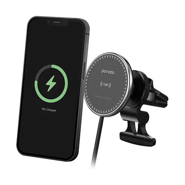 Porodo 3 In 1 Magnetic Car Charger Mount 15W With 20W PD Car Charger Porodo 3 In 1 Magnetic Car Charger Mount 15W With 20W PD Car Charger